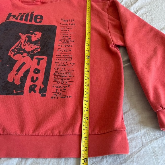 Billie Eilish Rare Happier Than Ever World Tour 2022 Red Hoodie Small - Picture 5 of 11